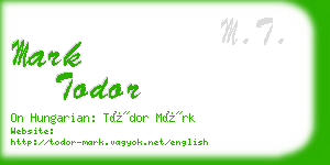 mark todor business card